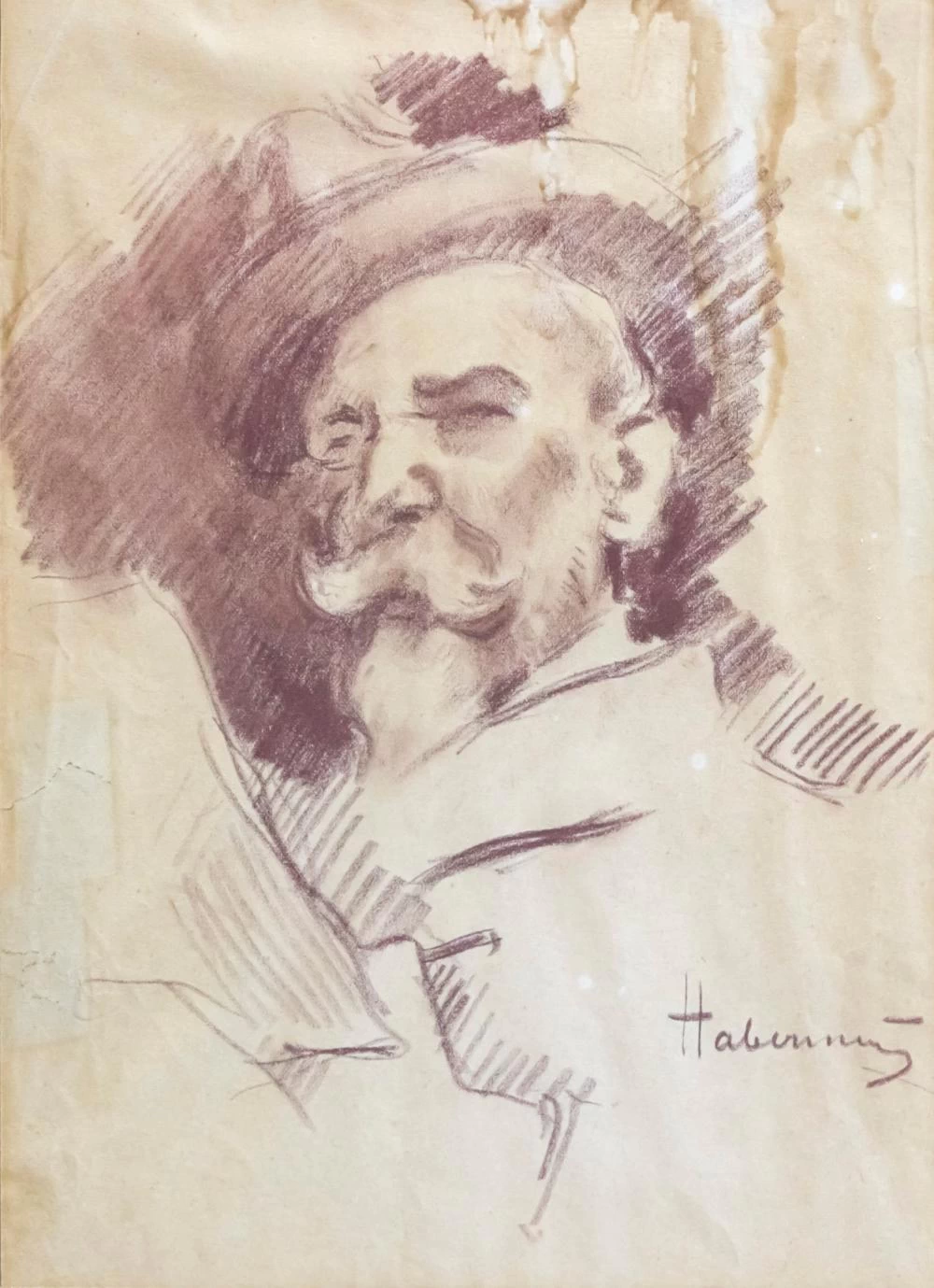 Hugo von Habermann - Ritratto di uomo
